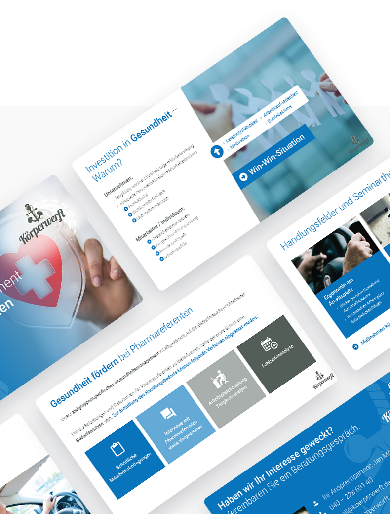 Powerpoint-Design für Körperwerft - Powerpoint Vorlagen