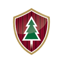 Logo im Wappen-Design für einen Weihnachtsbaum-Onlineshop