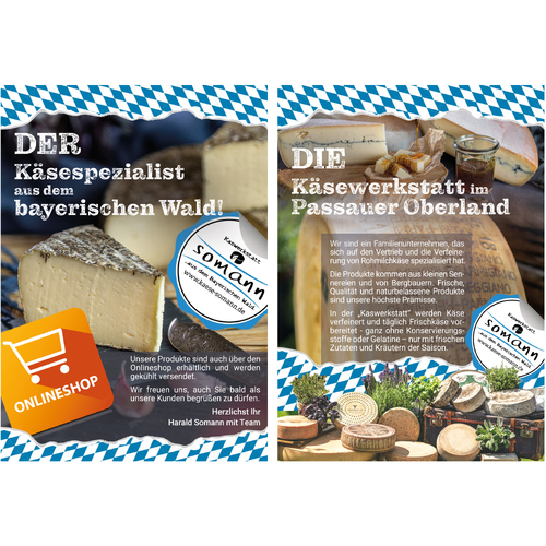  Flyer für Käsespezialitäten