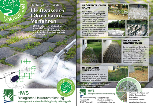 Flyer-Design für Unkrautbekämpfung