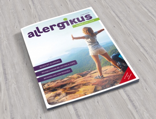 Coverneugestaltung einer Zeitschrift für Betroffene mit Allergien