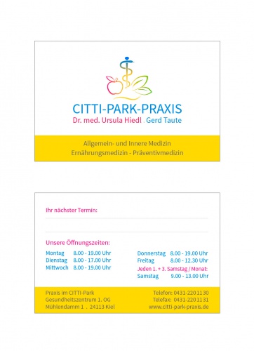  Logo & Visitenkarte für Präventivmedizinisch ausgerichtete moderne Allgemeinarztpraxis