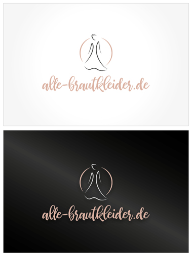  Onlineportal für Brautkleider sucht romantisches Logo-Design