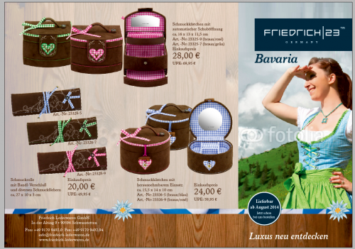 Flyer für Schmuckkasten-Serie Bavaria - Friedrich23