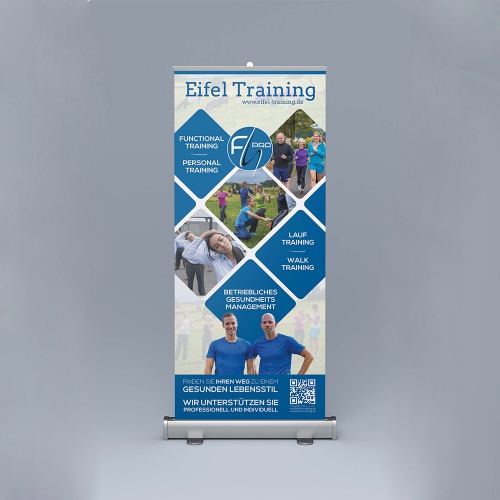 Plakat-Design für ein Roll-Up im Bereich Fitness