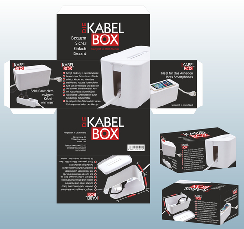 Verpackungsdesign für Kabelbox