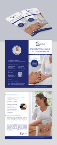 Flyer-Design für Praxis für Osteopathie und Physiotherapie