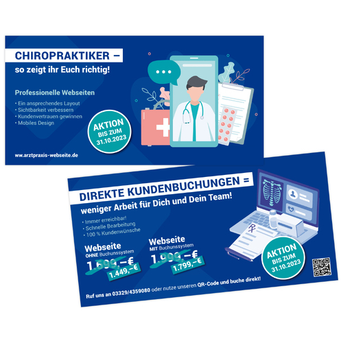  Flyer für Webseitenspezialist für Chiropraktiker