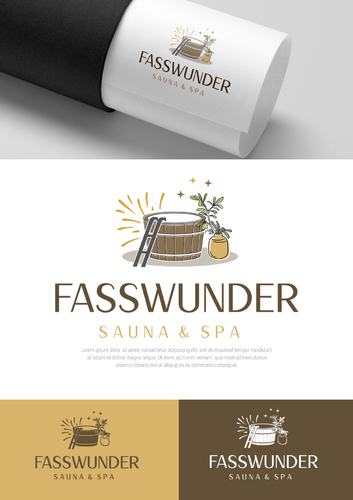 Logo-Design für den Verkauf und Vermietung von Sauna & Badefass