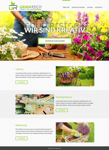 Homepage für Gartenfirma