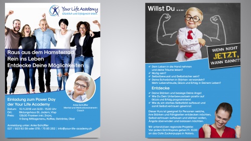Flyer-Design für Motivations und Mentaltrainerin
