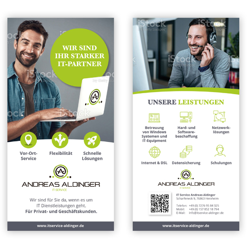  Flyer für  IT-Dienstleistungsunternehmen